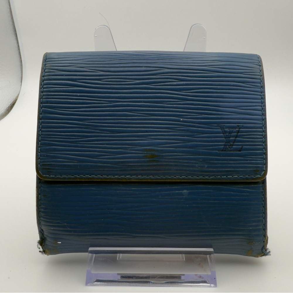 Louis Vuitton Blue Epi Leather Tri-Fold Wallet | Unisex | Pre-Owned |